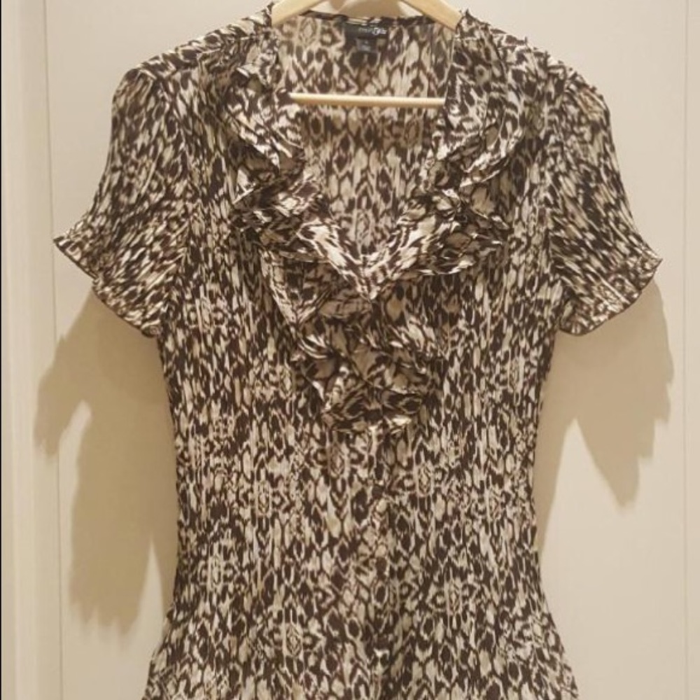 East 5th Ruffled Button Down Blouse